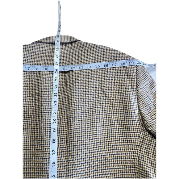 Roundtree & Yorke Men 42R Blazer Houndstooth Sports Coat Wool Linen & Silk Blend - Picture 12 of 13